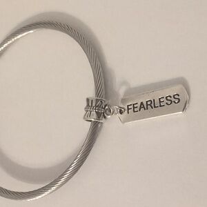 Silver Fearless Dangle Charm‎ for Pandora Style Bracelet